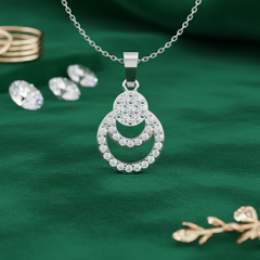Elegant Diamond Oval Drop