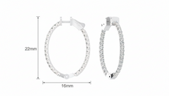 Brilliant Cut Diamond Solitaire Hoop Earrings