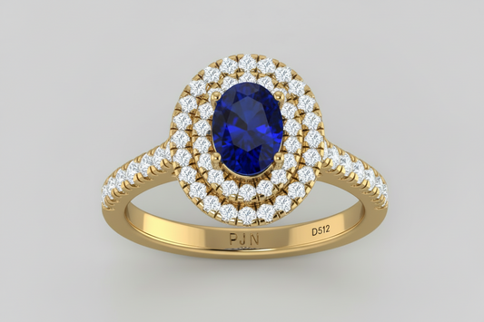 Oval Shape Sapphire Ring