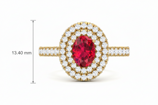 Oval Shape Ruby Ring