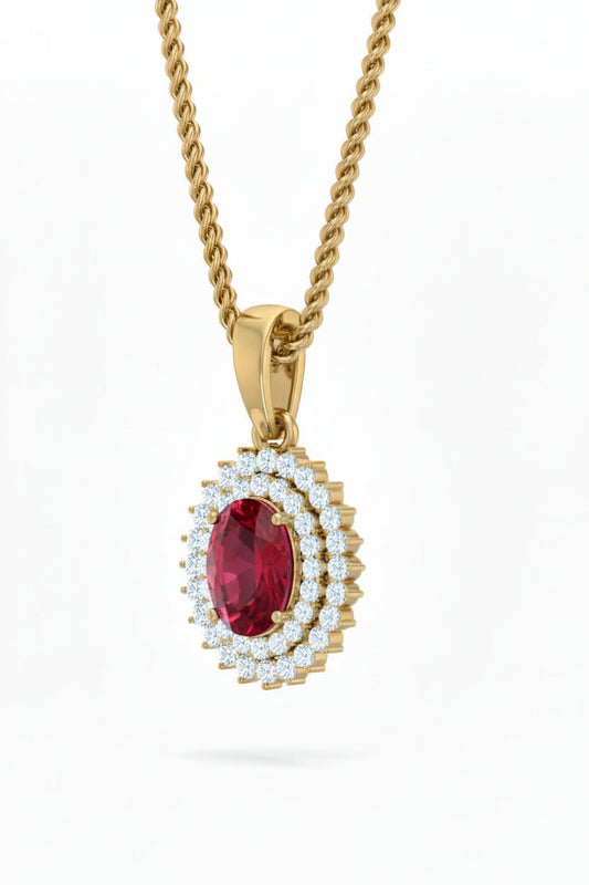 Oval Ruby & Diamond