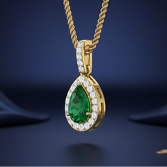 Emerald Pear Shape Pendant