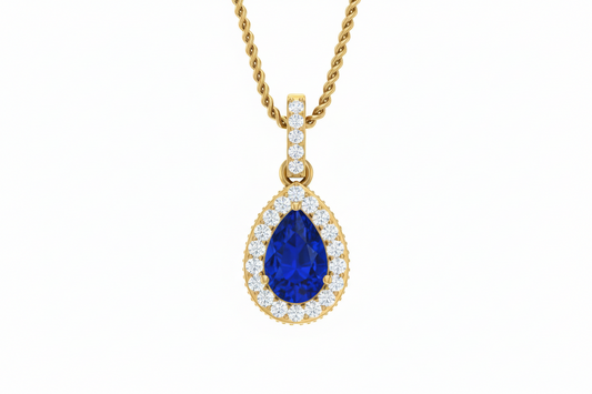 Sapphire Pear Shape Pendant
