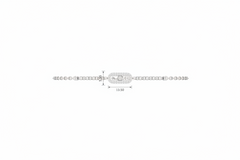 Delicate Oval Motif Floating Diamond