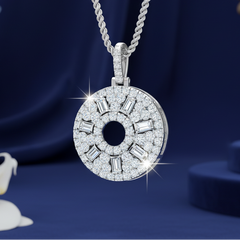 Baguette Diamond Halo Disc
