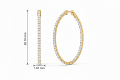 Large Eternity Hoop Earring