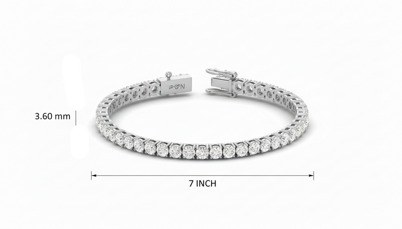 Classic Round Cut Diamond Tennis Bracelet