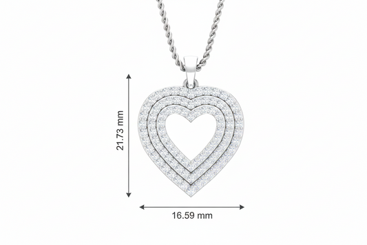 Three-Tier Diamond Heart