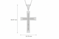 Iced Out Cuban Link Cross