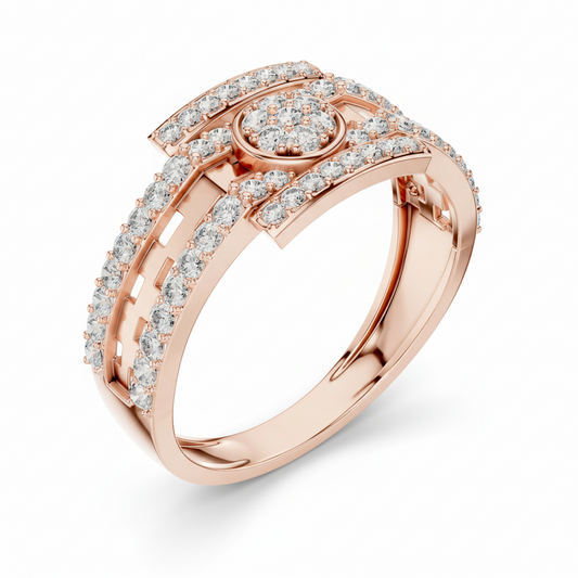 Interlocking Circle & Bar Diamond