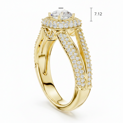 0.70 CT Center With Side Diamond