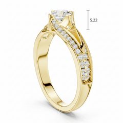 0.60 CT Center With Side Diamond
