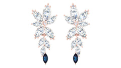 Marquise Diamond Floral Earring