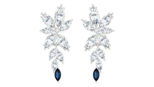 Marquise Diamond Floral Earring
